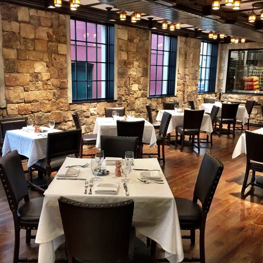 The Grill Room dining area at Addams Tavern